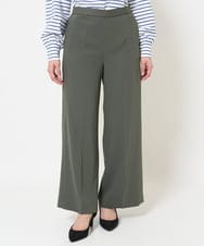 F6LDA08210 MICHEL KLEIN(小さいサイズ)(メゾン ドゥ サンク) [小さいサイズ]ワイドパンツ(セットアップ対応/洗える) ネイビー