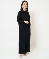 F6LDA08210 MICHEL KLEIN(小さいサイズ)(メゾン ドゥ サンク) [小さいサイズ]ワイドパンツ(セットアップ対応/洗える) ネイビー