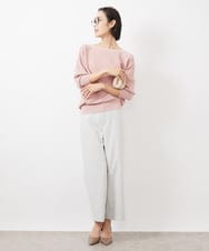 F6LDA17180 MICHEL KLEIN(小さいサイズ)(メゾン ドゥ サンク) [小さいサイズ]ドライストレッチワイドパンツ(定番人気) ライトイエロー