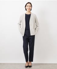 F6LDA18200 MICHEL KLEIN(小さいサイズ)(メゾン ドゥ サンク) [小さいサイズ]ドライストレッチテーパードパンツ(定番素材) ライトイエロー