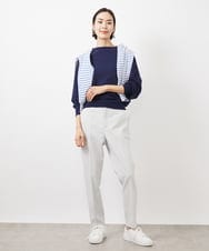 F6LDA18200 MICHEL KLEIN(小さいサイズ)(メゾン ドゥ サンク) [小さいサイズ]ドライストレッチテーパードパンツ(定番素材) ライトイエロー