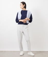 F6LDA18200 MICHEL KLEIN(小さいサイズ)(メゾン ドゥ サンク) [小さいサイズ]ドライストレッチテーパードパンツ(定番素材) ライトイエロー