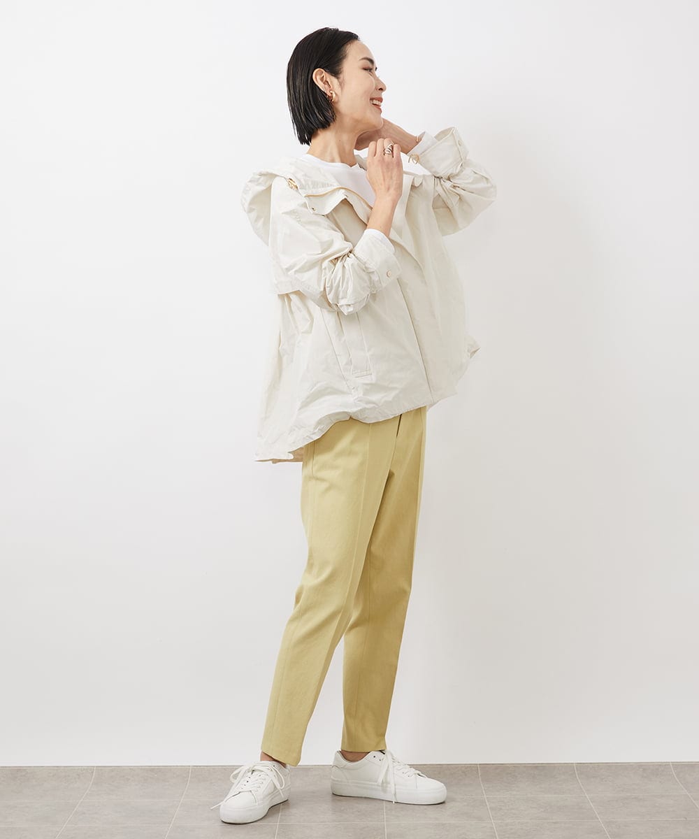F6LDA18200 MICHEL KLEIN(小さいサイズ)(メゾン ドゥ サンク) [小さいサイズ]ドライストレッチテーパードパンツ(定番素材) ライトイエロー