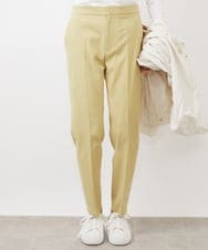 F6LDA18200 MICHEL KLEIN(小さいサイズ)(メゾン ドゥ サンク) [小さいサイズ]ドライストレッチテーパードパンツ(定番素材) ライトイエロー