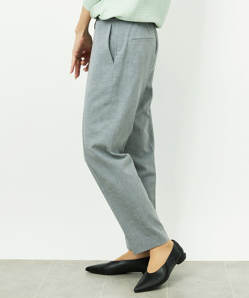 F6LDD01260 MICHEL KLEIN(小さいサイズ)(メゾン ドゥ サンク) [小さいサイズ][セットアップ対応]テーパードパンツ グレー