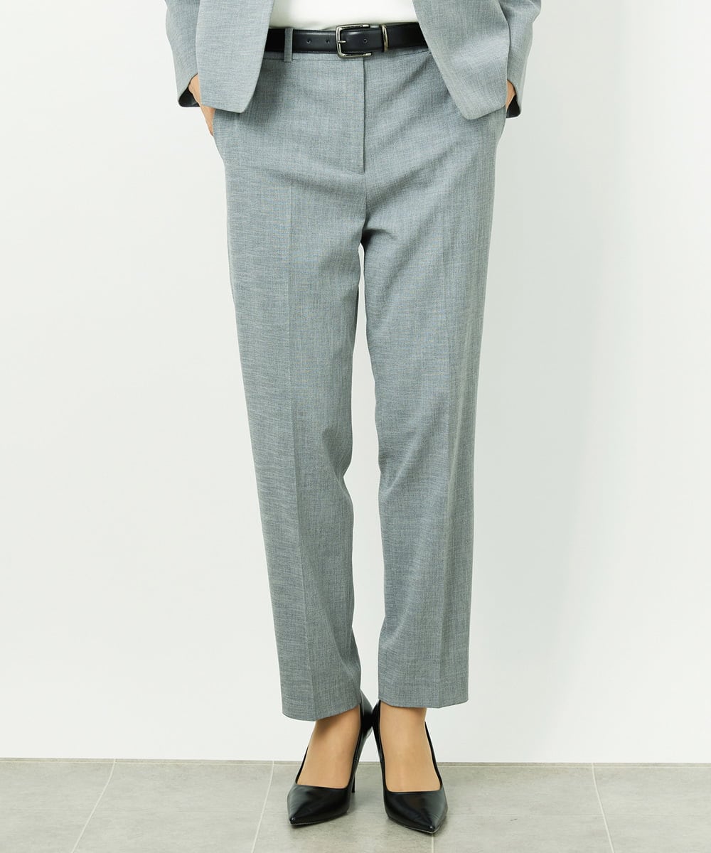 F6LDD01260 MICHEL KLEIN(小さいサイズ)(メゾン ドゥ サンク) [小さいサイズ][セットアップ対応]テーパードパンツ グレー