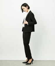 F6LDD01260 MICHEL KLEIN(小さいサイズ)(メゾン ドゥ サンク) [小さいサイズ][セットアップ対応]テーパードパンツ グレー