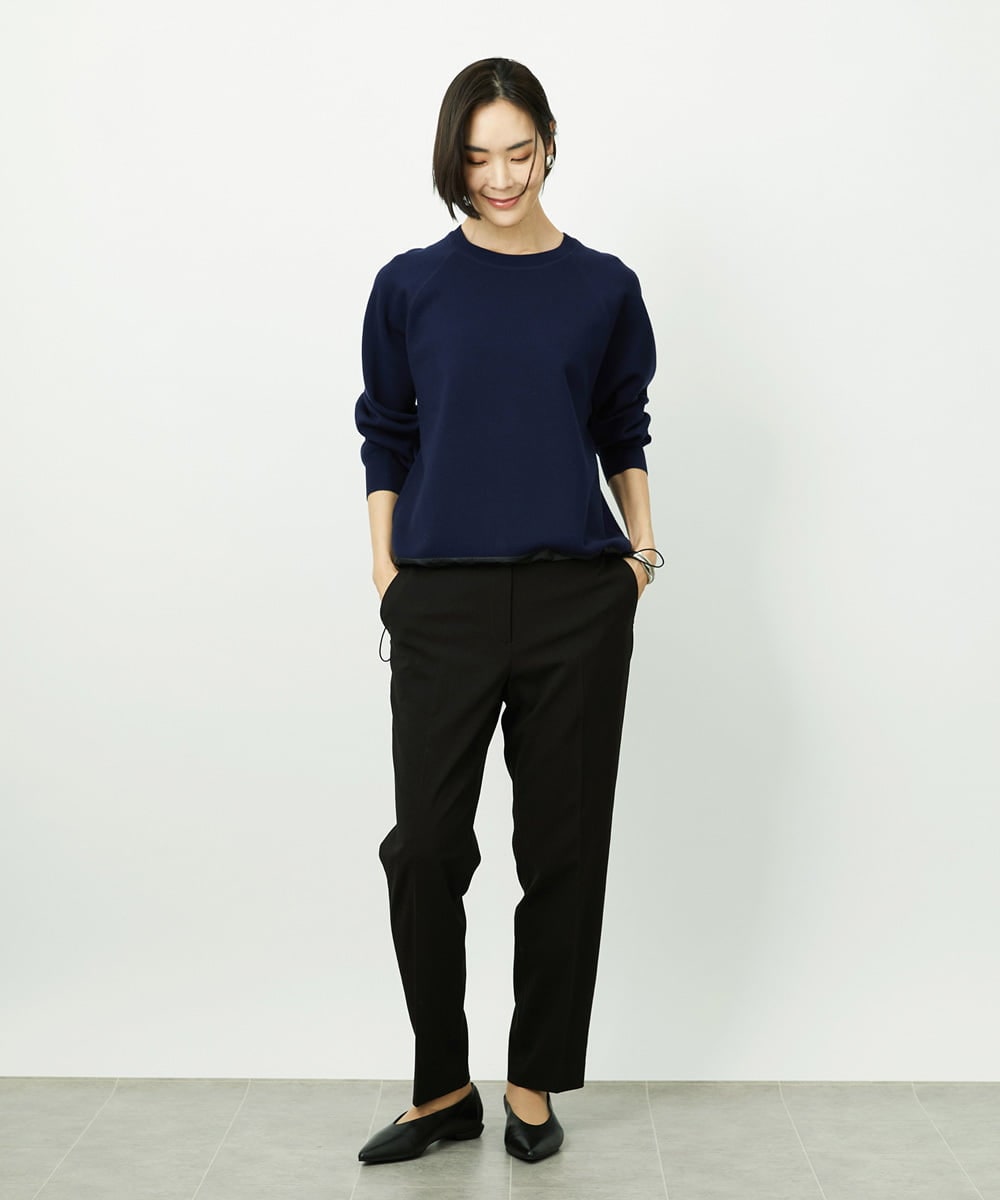 F6LDD01260 MICHEL KLEIN(小さいサイズ)(メゾン ドゥ サンク) [小さいサイズ][セットアップ対応]テーパードパンツ グレー