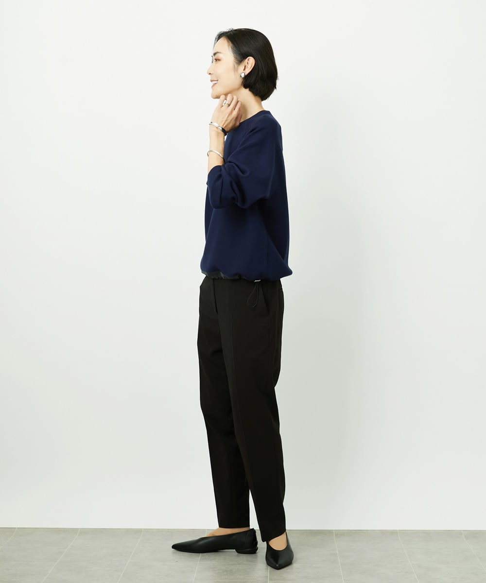 F6LDD01260 MICHEL KLEIN(小さいサイズ)(メゾン ドゥ サンク) [小さいサイズ][セットアップ対応]テーパードパンツ グレー