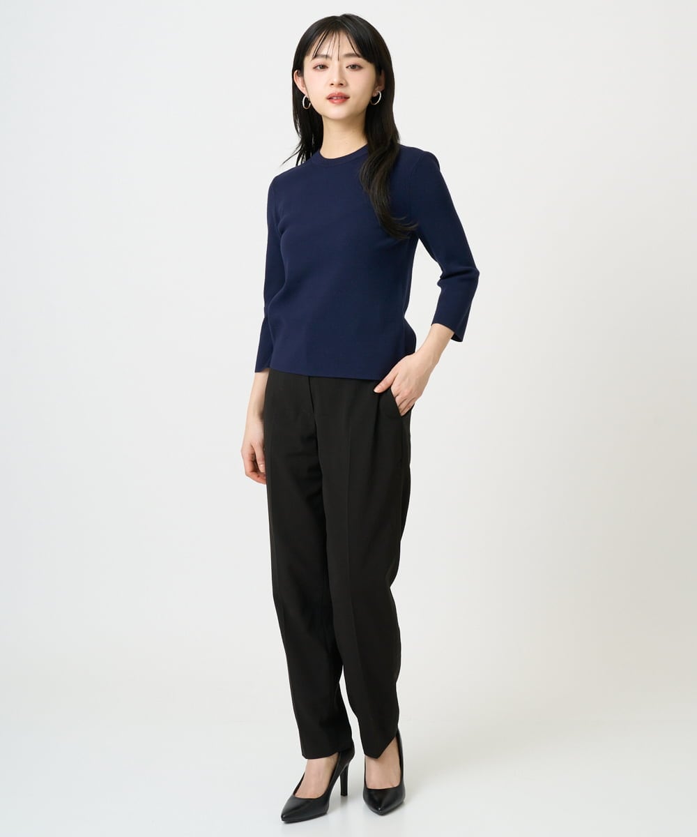 F6LDD01260 MICHEL KLEIN(小さいサイズ)(メゾン ドゥ サンク) [小さいサイズ][セットアップ対応]テーパードパンツ グレー