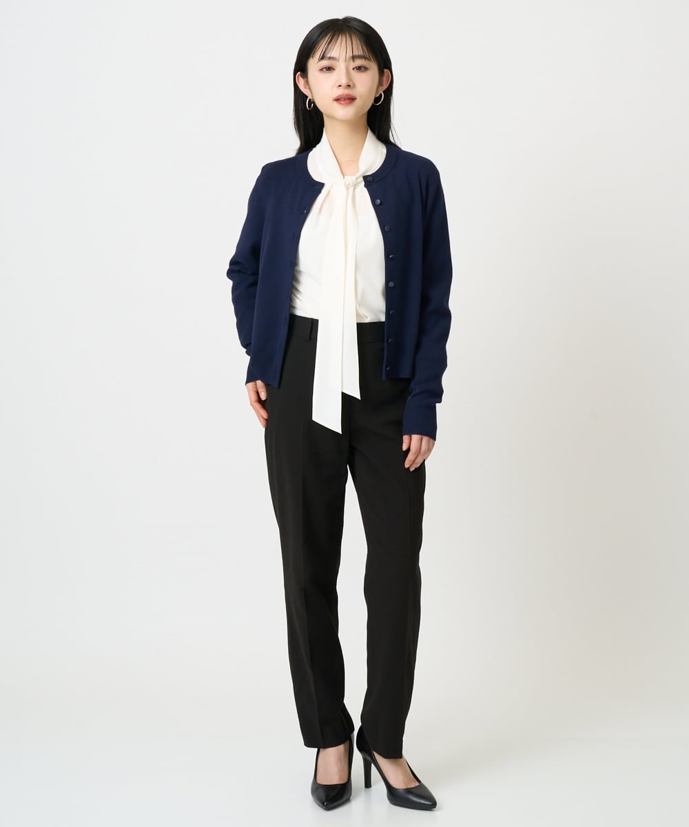 F6LDD01260 MICHEL KLEIN(小さいサイズ)(メゾン ドゥ サンク) [小さいサイズ][セットアップ対応]テーパードパンツ グレー