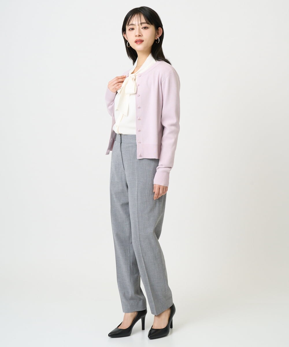 F6LDD01260 MICHEL KLEIN(小さいサイズ)(メゾン ドゥ サンク) [小さいサイズ][セットアップ対応]テーパードパンツ グレー