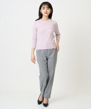 F6LDD01260 MICHEL KLEIN(小さいサイズ)(メゾン ドゥ サンク) [小さいサイズ][セットアップ対応]テーパードパンツ グレー