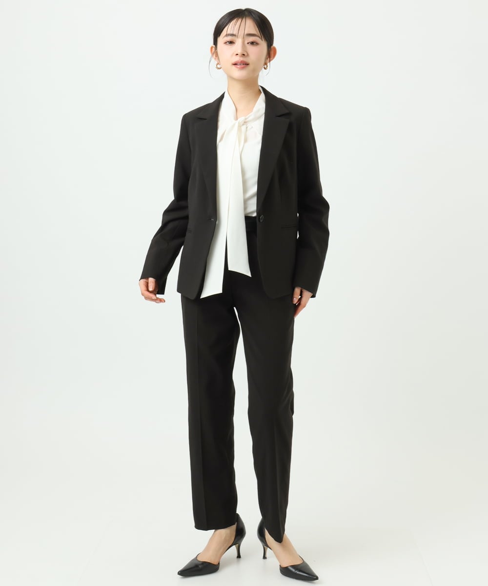 F6LDD01260 MICHEL KLEIN(小さいサイズ)(メゾン ドゥ サンク) [小さいサイズ][セットアップ対応]テーパードパンツ グレー