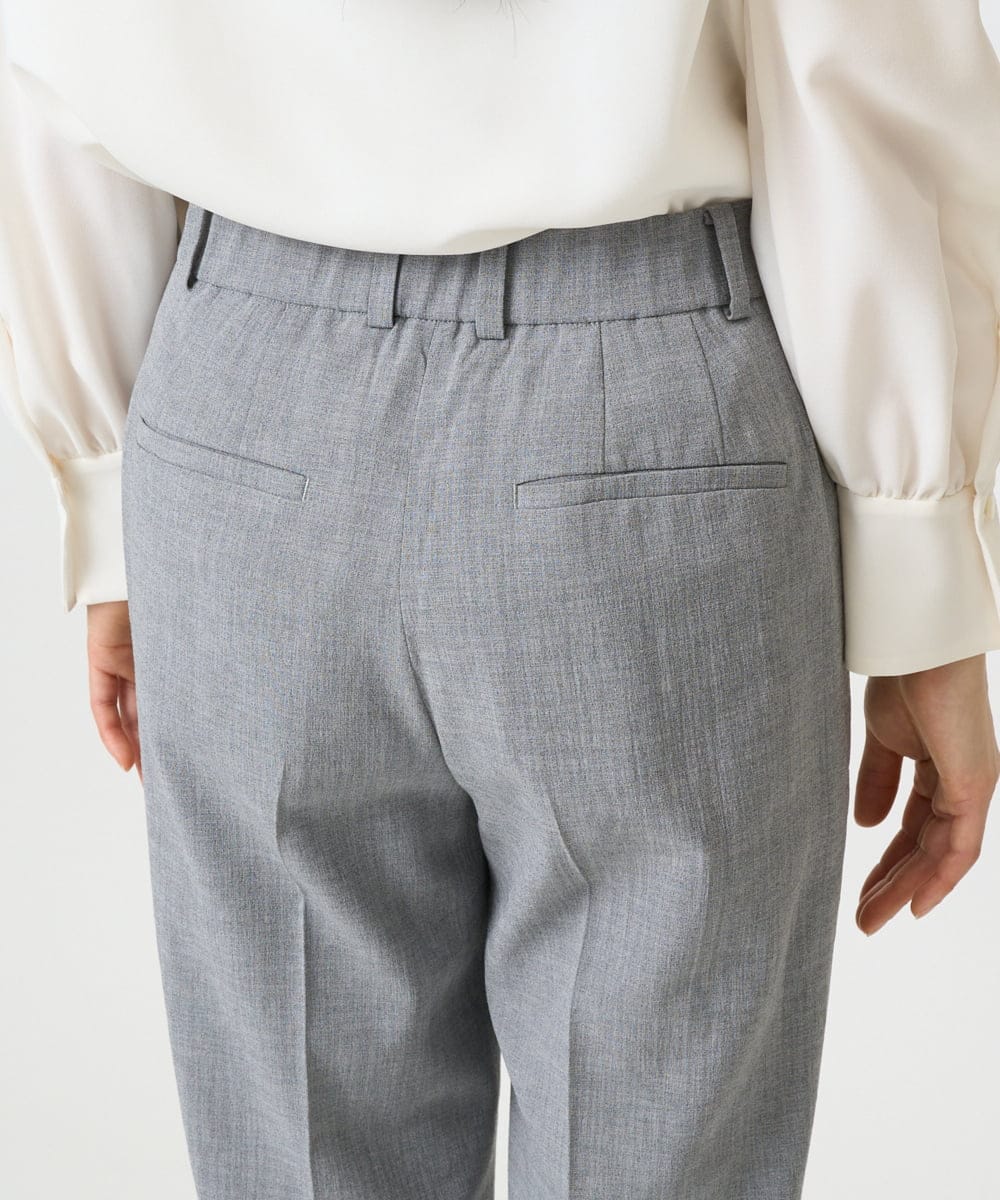 F6LDD01260 MICHEL KLEIN(小さいサイズ)(メゾン ドゥ サンク) [小さいサイズ][セットアップ対応]テーパードパンツ グレー