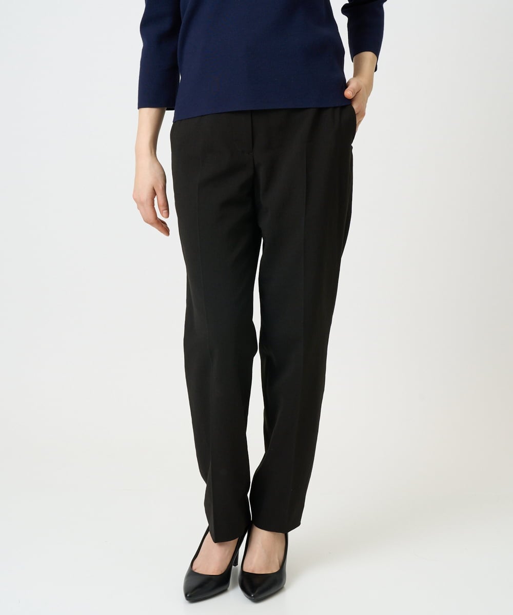 F6LDD01260 MICHEL KLEIN(小さいサイズ)(メゾン ドゥ サンク) [小さいサイズ][セットアップ対応]テーパードパンツ ブラック