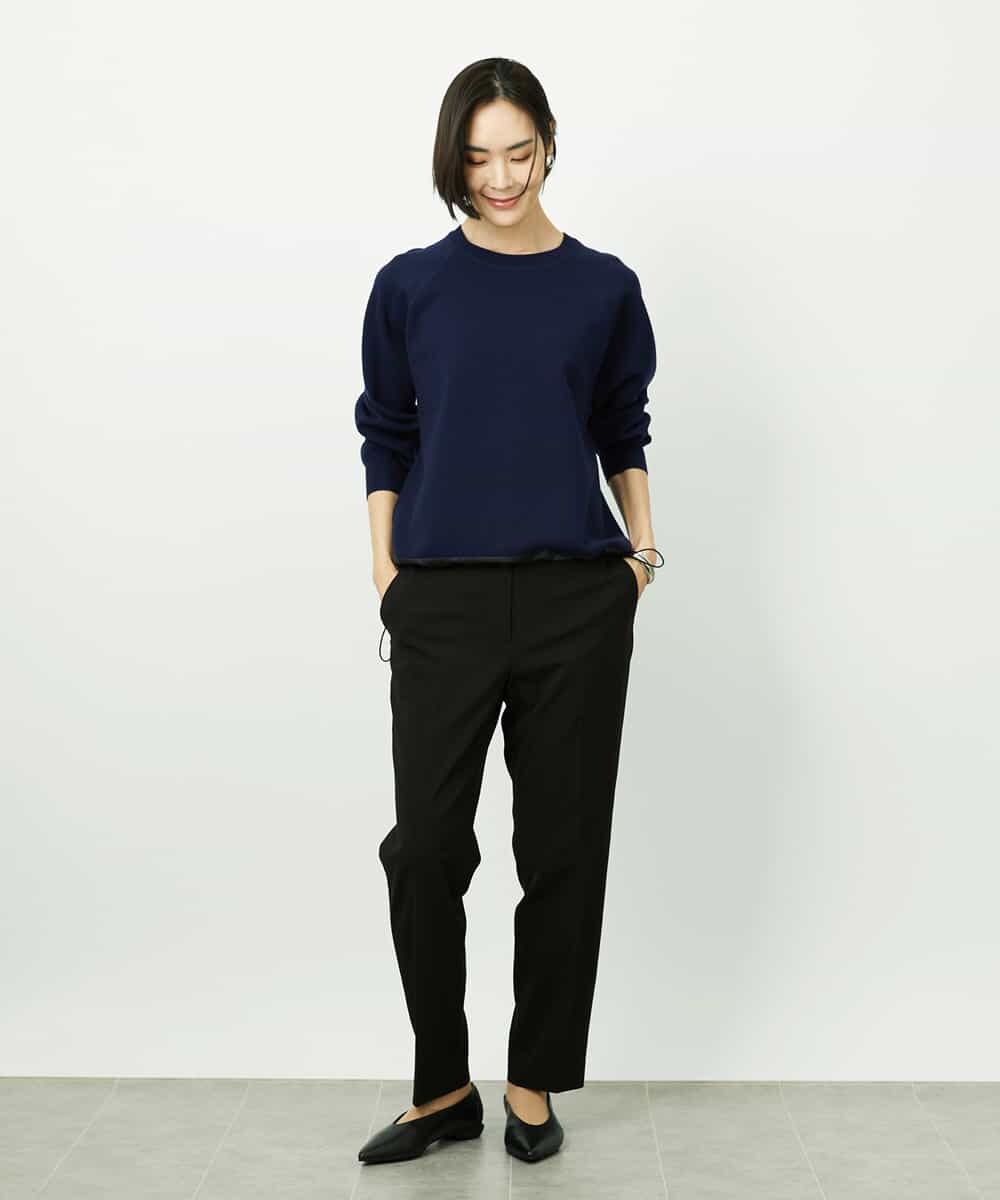 F6LDD01260 MICHEL KLEIN(小さいサイズ)(メゾン ドゥ サンク) [小さいサイズ][セットアップ対応]テーパードパンツ ブラック