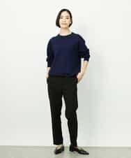 F6LDD01260 MICHEL KLEIN(小さいサイズ)(メゾン ドゥ サンク) [小さいサイズ][セットアップ対応]テーパードパンツ ブラック