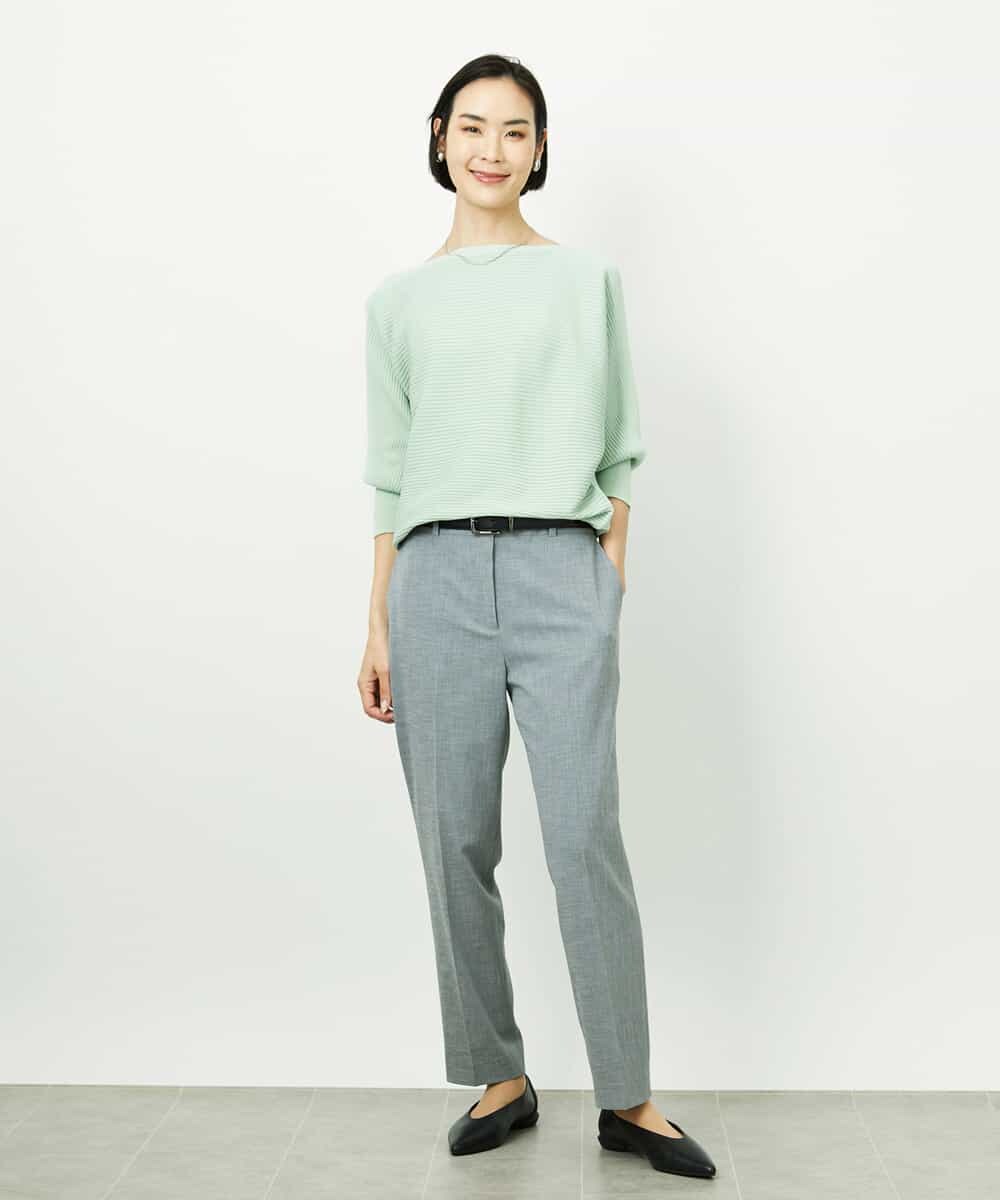 F6LDD01260 MICHEL KLEIN(小さいサイズ)(メゾン ドゥ サンク) [小さいサイズ][セットアップ対応]テーパードパンツ ブラック