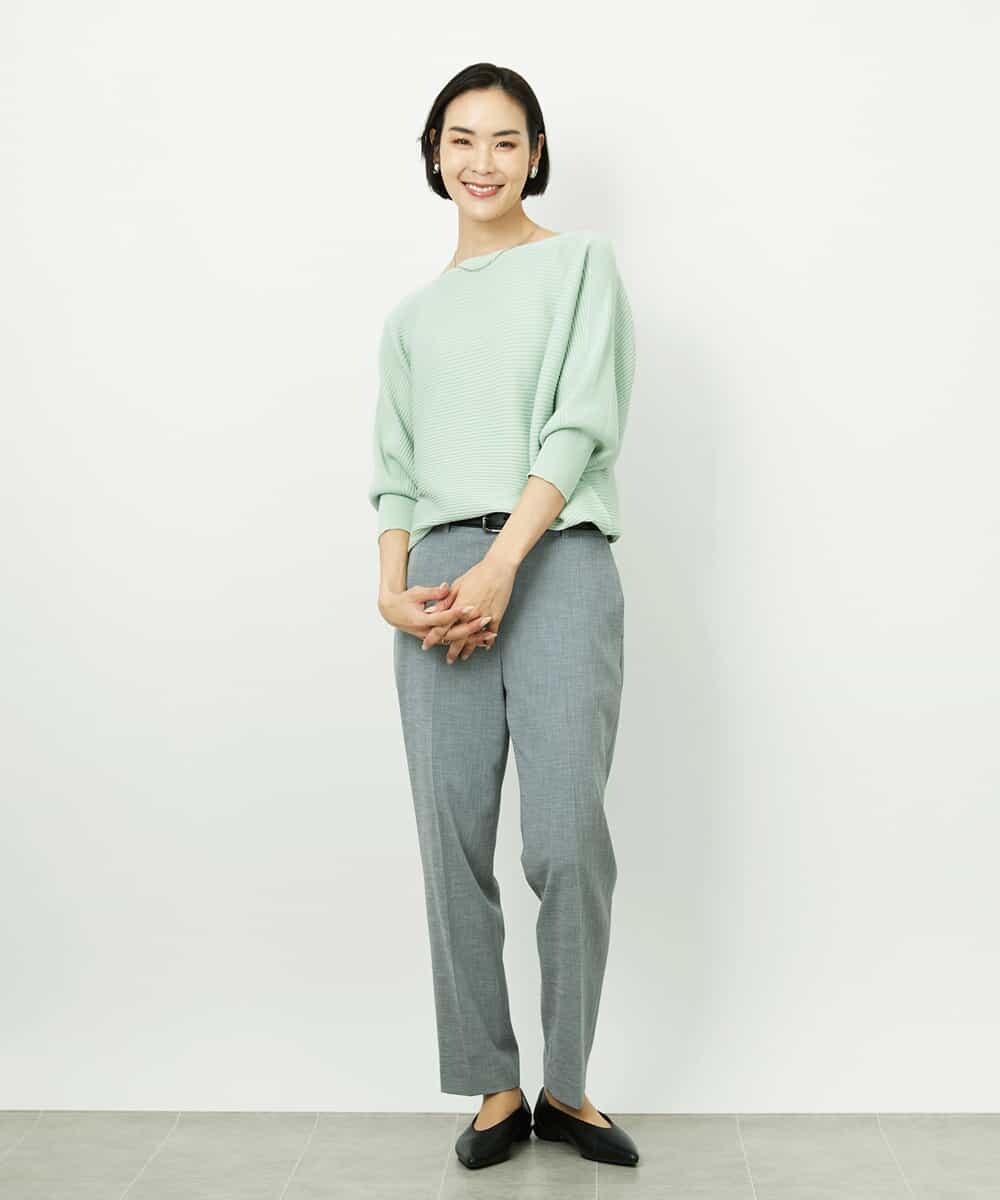 F6LDD01260 MICHEL KLEIN(小さいサイズ)(メゾン ドゥ サンク) [小さいサイズ][セットアップ対応]テーパードパンツ ブラック