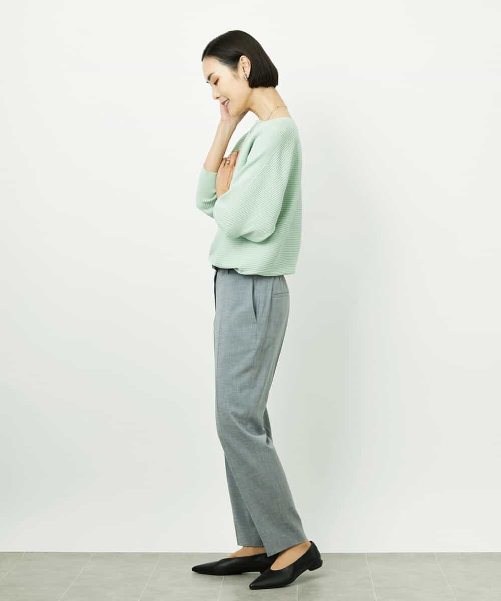 F6LDD01260 MICHEL KLEIN(小さいサイズ)(メゾン ドゥ サンク) [小さいサイズ][セットアップ対応]テーパードパンツ ブラック