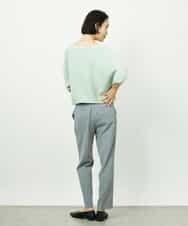 F6LDD01260 MICHEL KLEIN(小さいサイズ)(メゾン ドゥ サンク) [小さいサイズ][セットアップ対応]テーパードパンツ ブラック