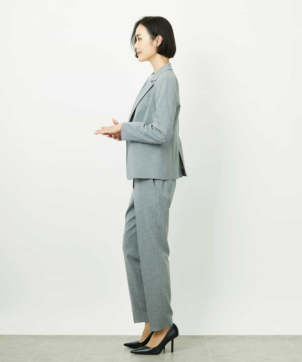 F6LDD01260 MICHEL KLEIN(小さいサイズ)(メゾン ドゥ サンク) [小さいサイズ][セットアップ対応]テーパードパンツ ブラック