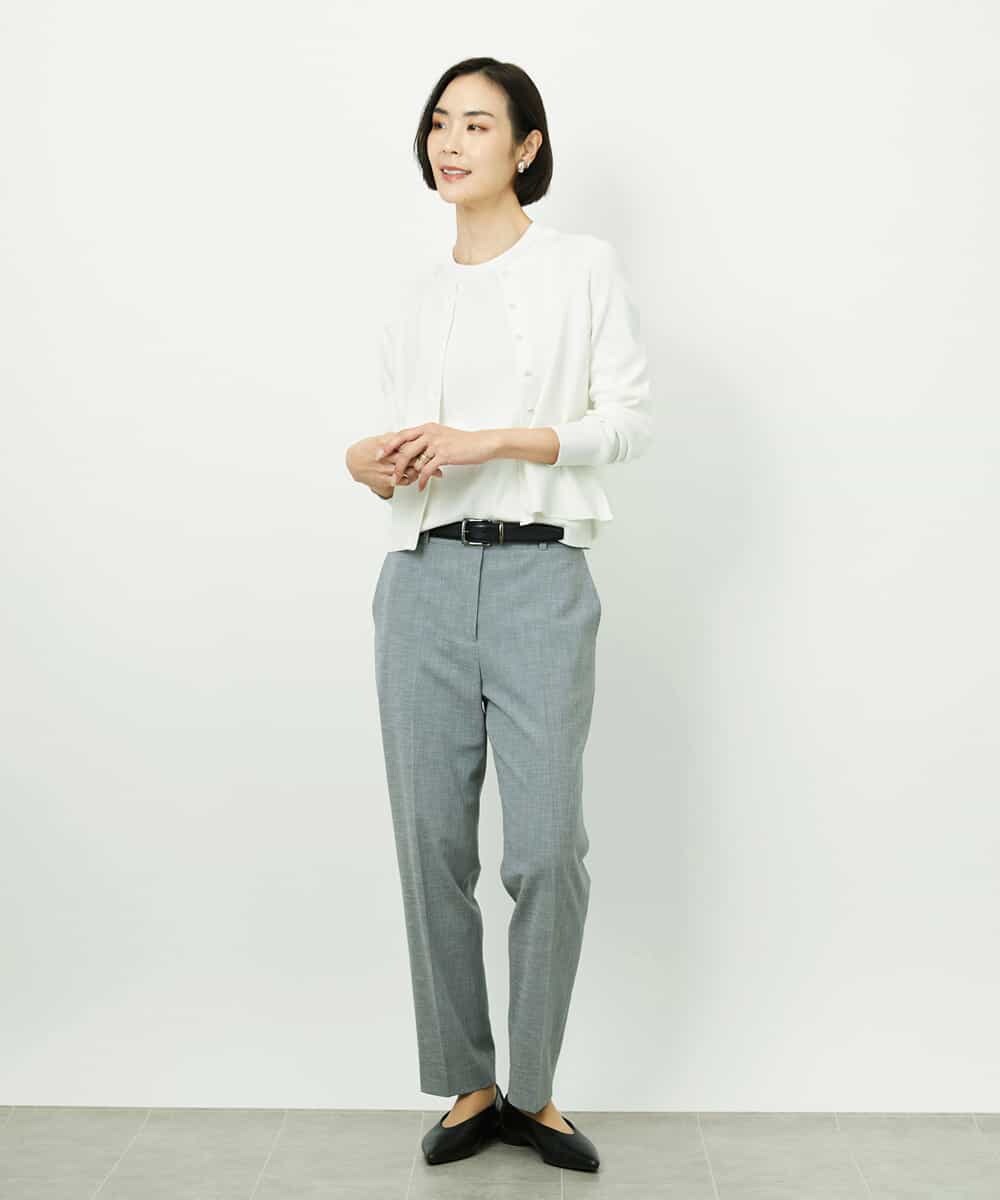 F6LDD01260 MICHEL KLEIN(小さいサイズ)(メゾン ドゥ サンク) [小さいサイズ][セットアップ対応]テーパードパンツ ブラック