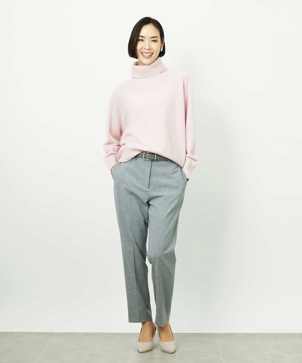 F6LDD01260 MICHEL KLEIN(小さいサイズ)(メゾン ドゥ サンク) [小さいサイズ][セットアップ対応]テーパードパンツ ブラック