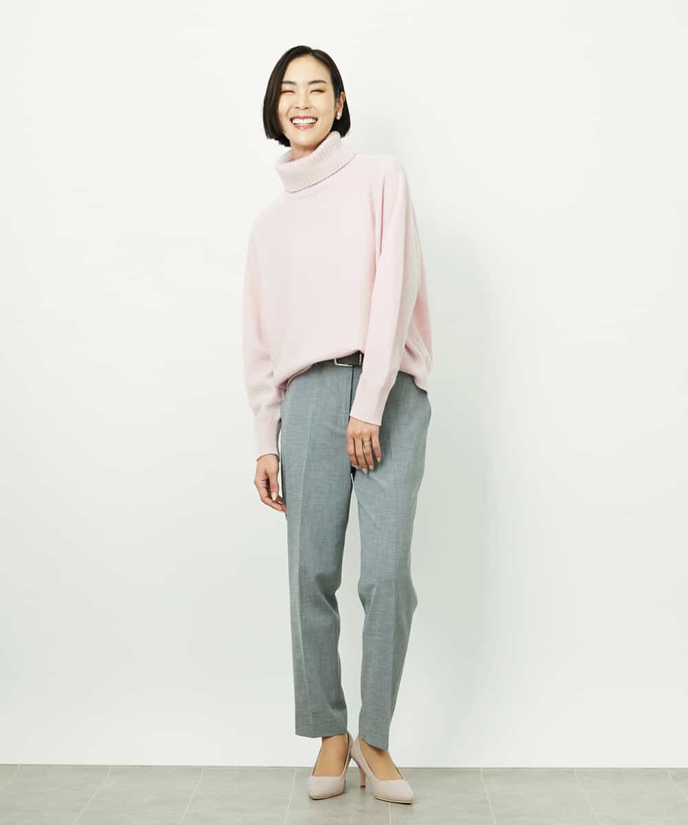 F6LDD01260 MICHEL KLEIN(小さいサイズ)(メゾン ドゥ サンク) [小さいサイズ][セットアップ対応]テーパードパンツ ブラック