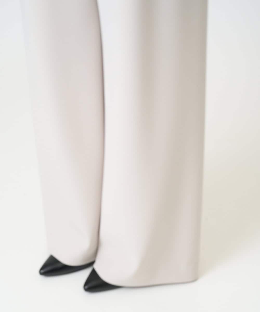 F6LDD02220 MICHEL KLEIN(小さいサイズ)(メゾン ドゥ サンク) [小さいサイズ][コージーボトム]シームレスワイドパンツ ライトグレー