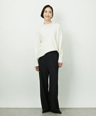 F6LDD02220 MICHEL KLEIN(小さいサイズ)(メゾン ドゥ サンク) [小さいサイズ][コージーボトム]シームレスワイドパンツ ライトグレー