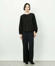 F6LDD02220 MICHEL KLEIN(小さいサイズ)(メゾン ドゥ サンク) [小さいサイズ][コージーボトム]シームレスワイドパンツ ライトグレー