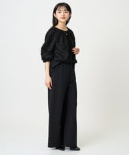 F6LDD02220 MICHEL KLEIN(小さいサイズ)(メゾン ドゥ サンク) [小さいサイズ][コージーボトム]シームレスワイドパンツ ライトグレー