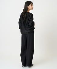 F6LDD02220 MICHEL KLEIN(小さいサイズ)(メゾン ドゥ サンク) [小さいサイズ][コージーボトム]シームレスワイドパンツ ライトグレー