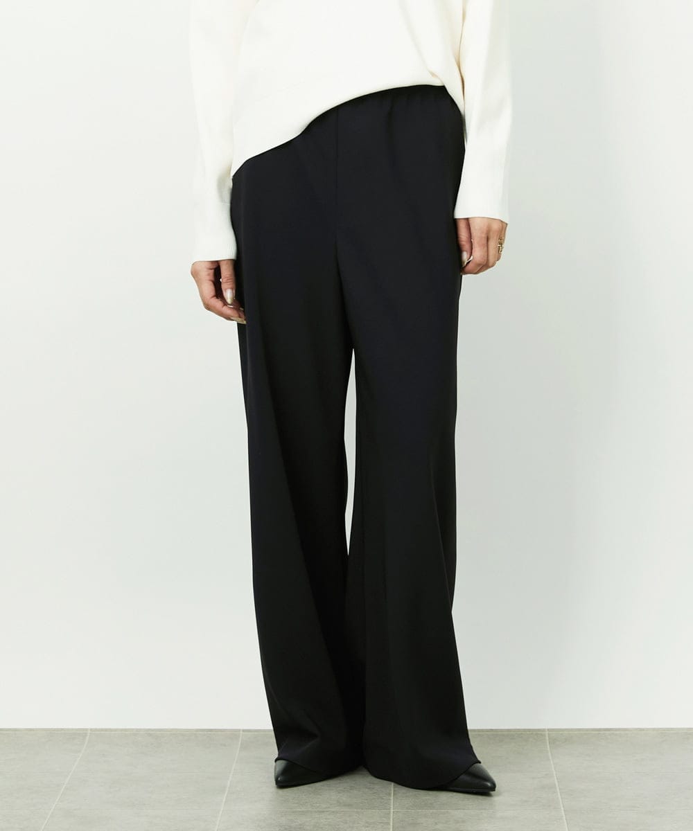 F6LDD02220 MICHEL KLEIN(小さいサイズ)(メゾン ドゥ サンク) [小さいサイズ][コージーボトム]シームレスワイドパンツ ライトグレー