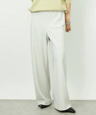 F6LDD02220 MICHEL KLEIN(小さいサイズ)(メゾン ドゥ サンク) [小さいサイズ][コージーボトム]シームレスワイドパンツ ライトグレー