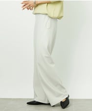 F6LDD02220 MICHEL KLEIN(小さいサイズ)(メゾン ドゥ サンク) [小さいサイズ][コージーボトム]シームレスワイドパンツ ライトグレー