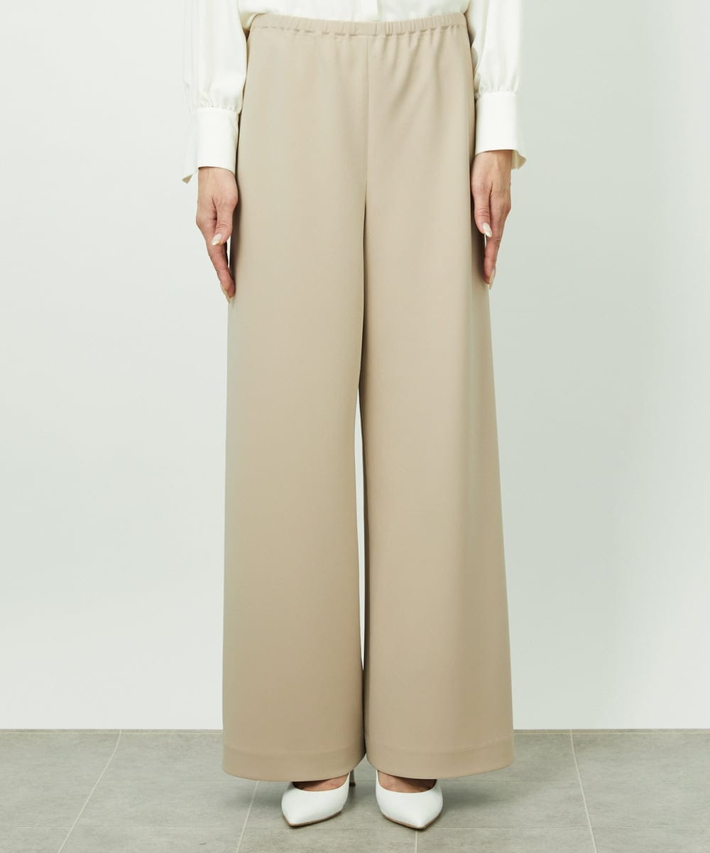 F6LDD02220 MICHEL KLEIN(小さいサイズ)(メゾン ドゥ サンク) [小さいサイズ][コージーボトム]シームレスワイドパンツ ライトグレー