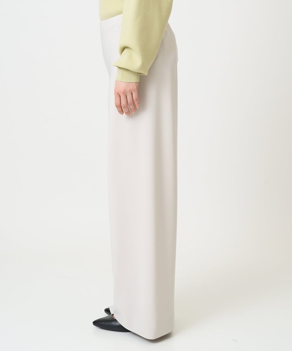 F6LDD02220 MICHEL KLEIN(小さいサイズ)(メゾン ドゥ サンク) [小さいサイズ][コージーボトム]シームレスワイドパンツ ライトグレー