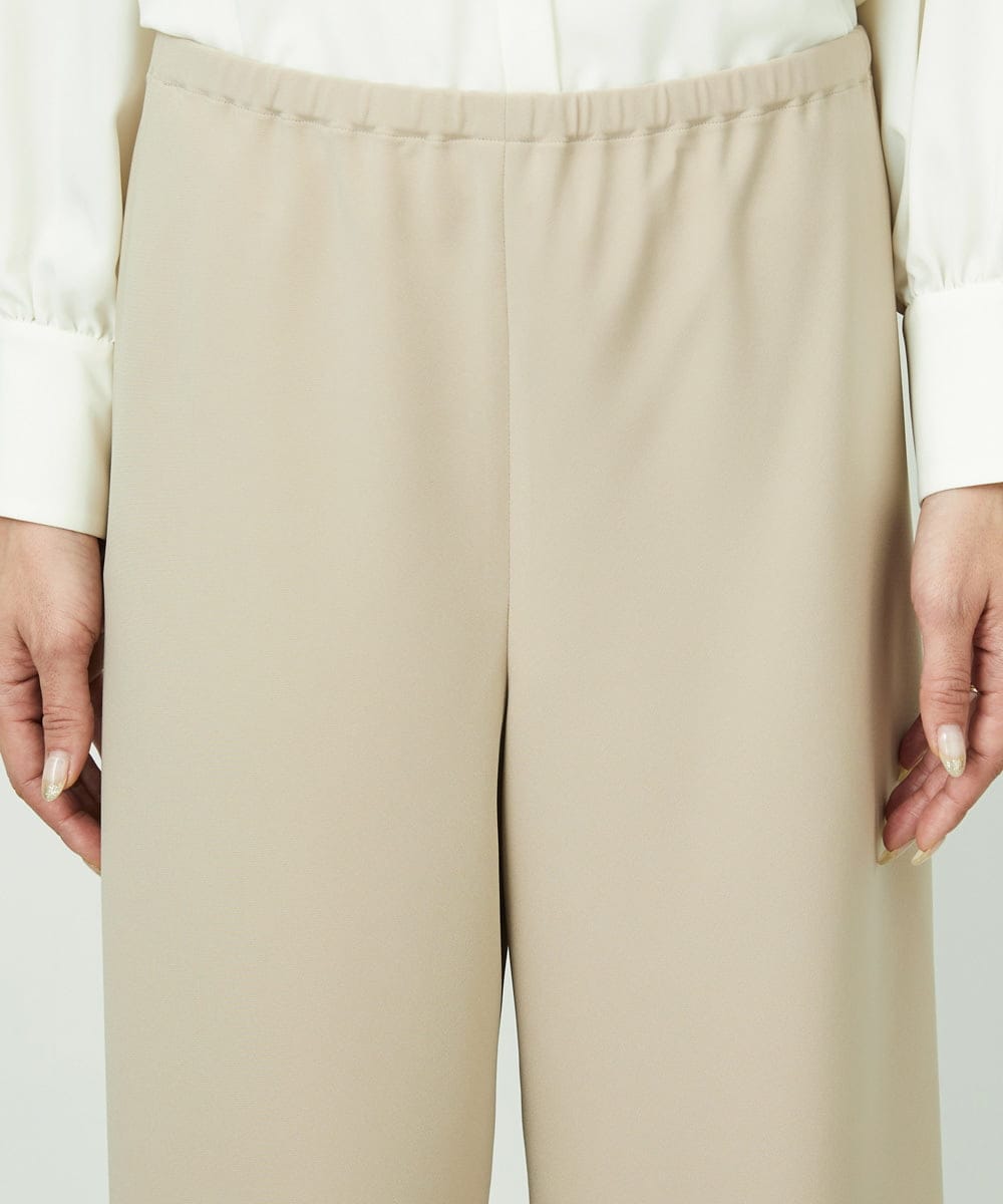 F6LDD02220 MICHEL KLEIN(小さいサイズ)(メゾン ドゥ サンク) [小さいサイズ][コージーボトム]シームレスワイドパンツ ライトグレー