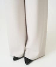 F6LDD02220 MICHEL KLEIN(小さいサイズ)(メゾン ドゥ サンク) [小さいサイズ][コージーボトム]シームレスワイドパンツ ライトグレー