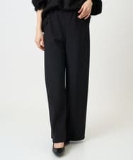 F6LDD02220 MICHEL KLEIN(小さいサイズ)(メゾン ドゥ サンク) [小さいサイズ][コージーボトム]シームレスワイドパンツ ブラック