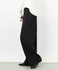 F6LDD02220 MICHEL KLEIN(小さいサイズ)(メゾン ドゥ サンク) [小さいサイズ][コージーボトム]シームレスワイドパンツ ブラック