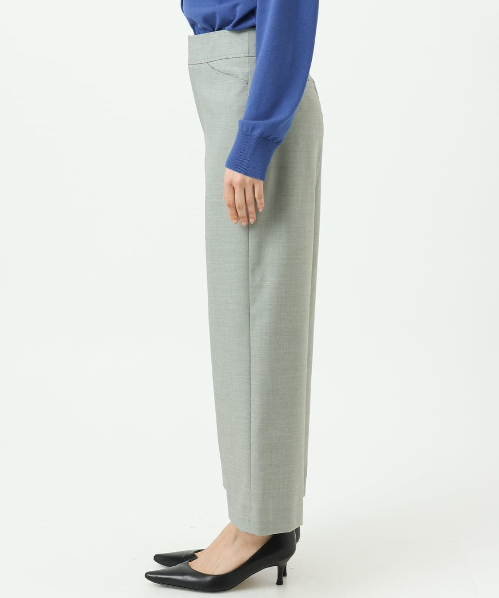 F6LDD11230 MICHEL KLEIN(小さいサイズ)(メゾン ドゥ サンク) [小さいサイズ][2WAYストレッチ]定番ワイドパンツ ライトグレー
