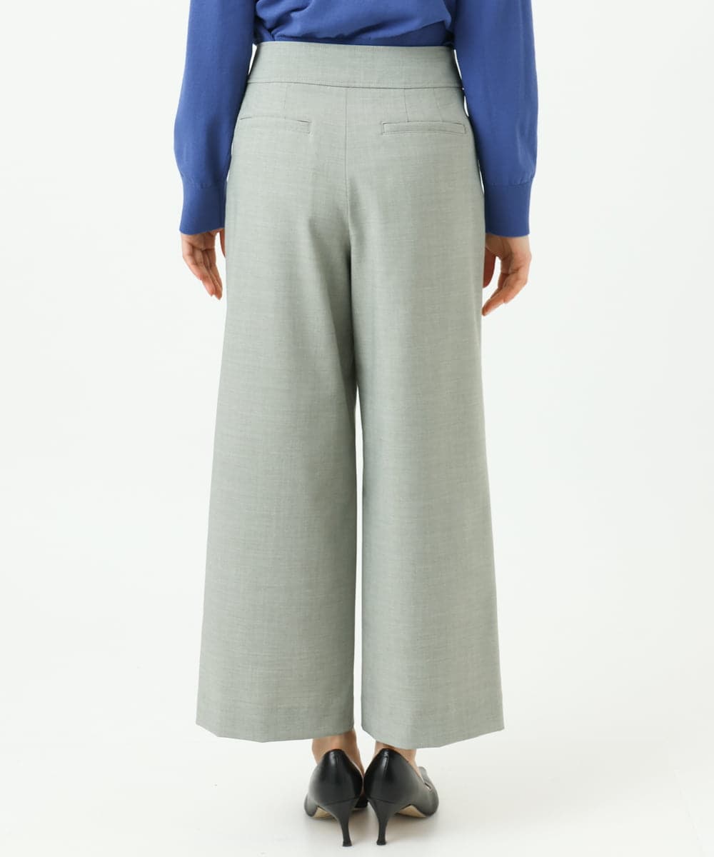 F6LDD11230 MICHEL KLEIN(小さいサイズ)(メゾン ドゥ サンク) [小さいサイズ][2WAYストレッチ]定番ワイドパンツ ライトグレー