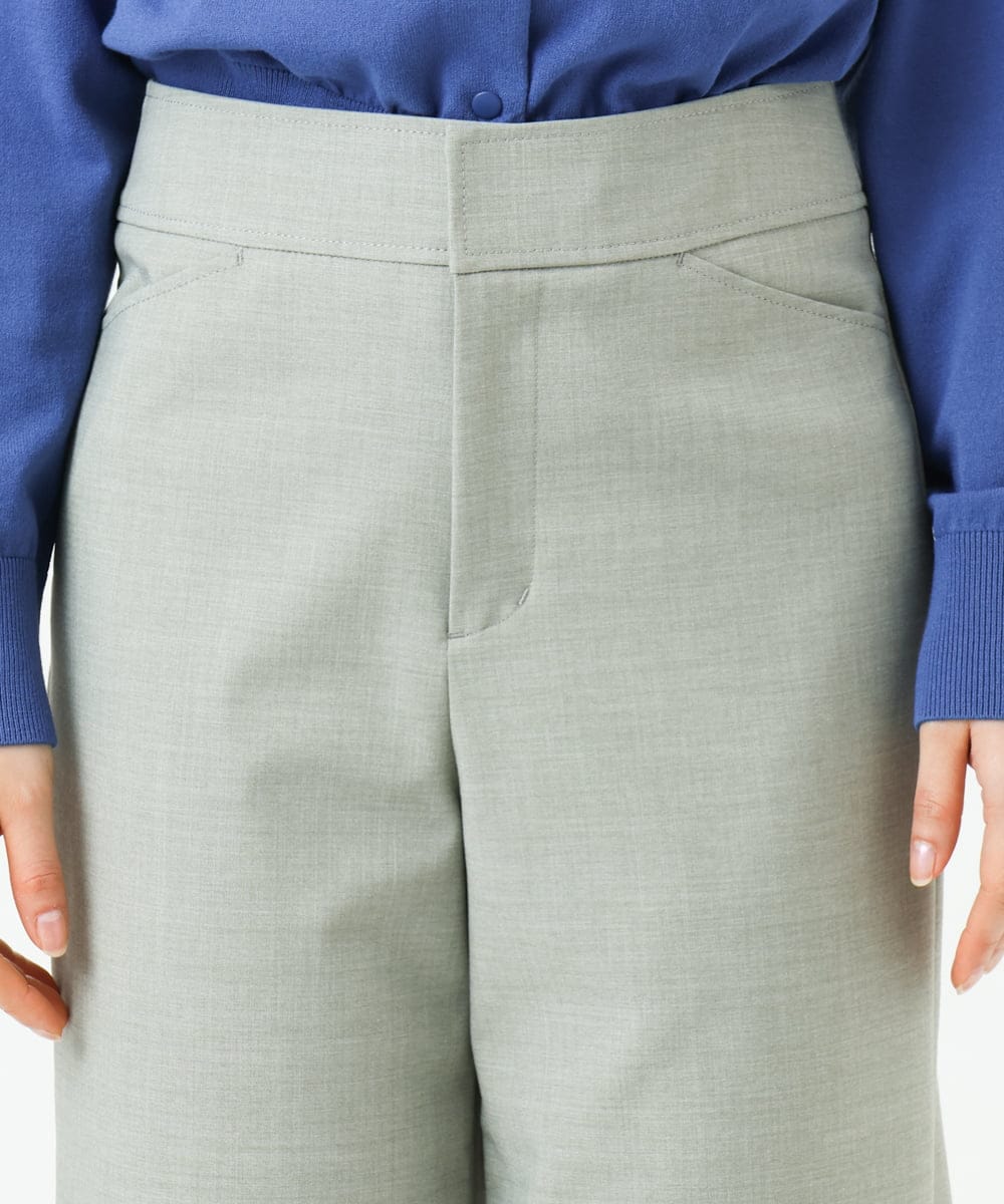 F6LDD11230 MICHEL KLEIN(小さいサイズ)(メゾン ドゥ サンク) [小さいサイズ][2WAYストレッチ]定番ワイドパンツ ライトグレー