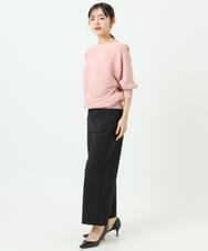 F6LDD11230 MICHEL KLEIN(小さいサイズ)(メゾン ドゥ サンク) [小さいサイズ][2WAYストレッチ]定番ワイドパンツ ライトグレー