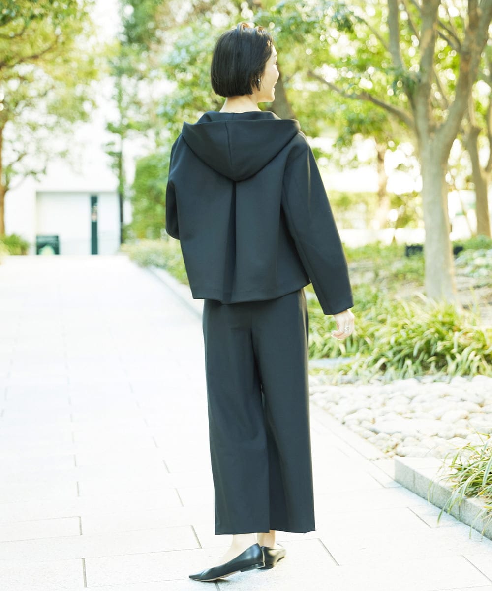 F6LDD11230 MICHEL KLEIN(小さいサイズ)(メゾン ドゥ サンク) [小さいサイズ][2WAYストレッチ]定番ワイドパンツ ライトグレー