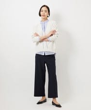 F6LDD11230 MICHEL KLEIN(小さいサイズ)(メゾン ドゥ サンク) [小さいサイズ][2WAYストレッチ]定番ワイドパンツ ライトグレー